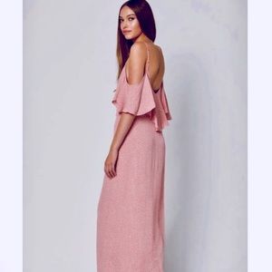 NWT Flynn Skye Pink Polka Dot Maxi Dress Size M - BRAND NEW with tags